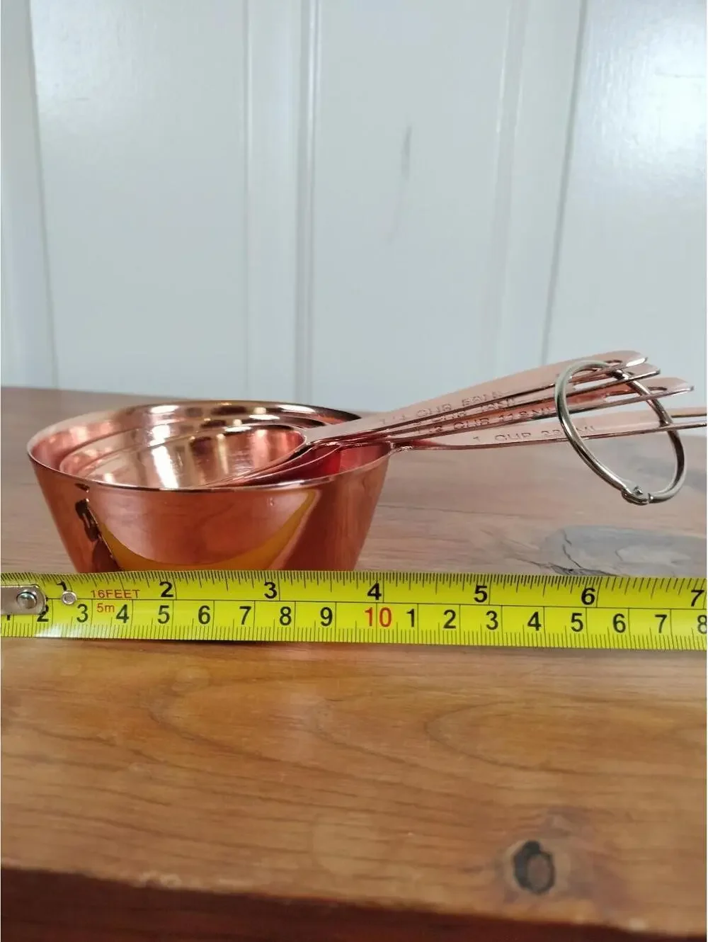 Set of 4 Copper Measuring Cups - Stainless Steel, Nesting, Modern Farmhouse‎